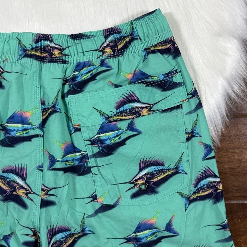 Saxx‎ Men's Size Medium Fish Print Oh Buoy 2N1 Volley 7